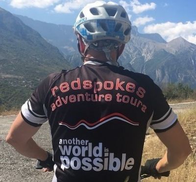 Robert Burford Cycling on the  tour with redspokes